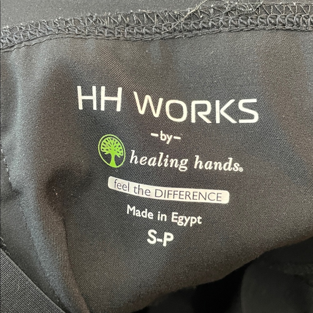 Black Women's Cargo Pants HH works healing hands scrub nurse pants size small - Picture 9 of 9